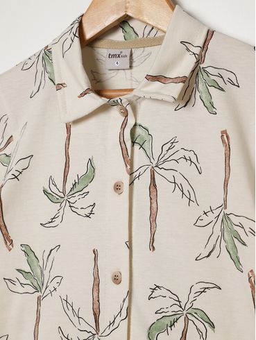 Camisa Manga Curta Infantil Para Menino - VERDE