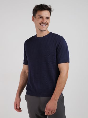 Camiseta Tricot Masculina MARINHO