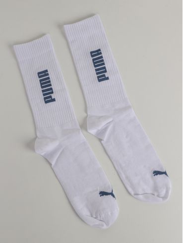 Meia Cano Longo Puma Masculina BRANCO