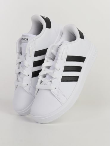 Tênis Grand Court Adidas Infantil Para Menino - BRANCO/PRETO