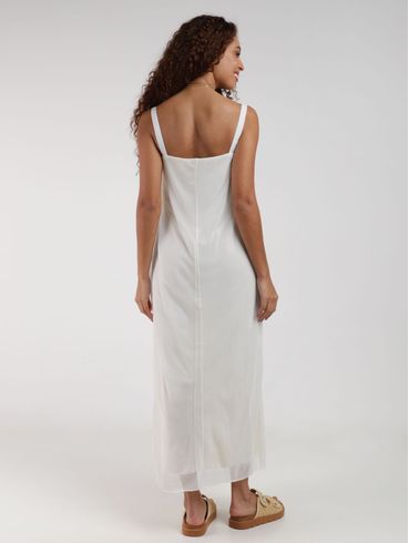 Vestido Tule Autentique Feminino OFF WHITE