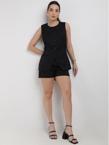 Short Alfaiataria Eagle Rock Feminino PRETO