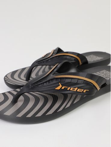 Chinelo Way Element Rider Masculino PRETO/CINZA/AMARELO