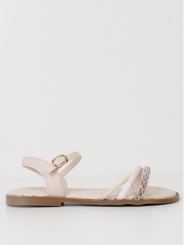 Sandália Aurora Kidy Juvenil Para Menina - OFF WHITE