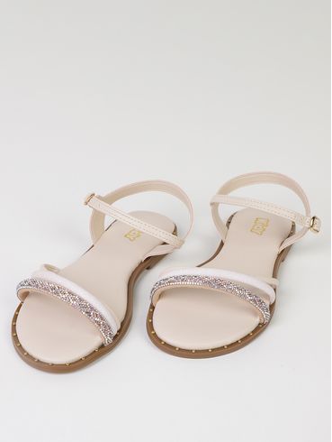 Sandália Aurora Kidy Juvenil Para Menina - OFF WHITE