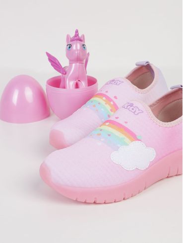 Tênis Flex Unicórnio Kidy Infantil Para Menina- ROSA