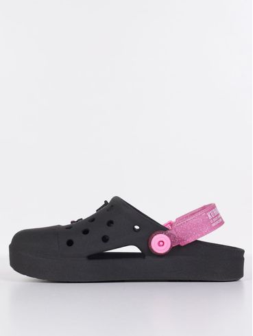 Babuche Kuromi Grendene Infantil Para Menina- PRETO/ROSA