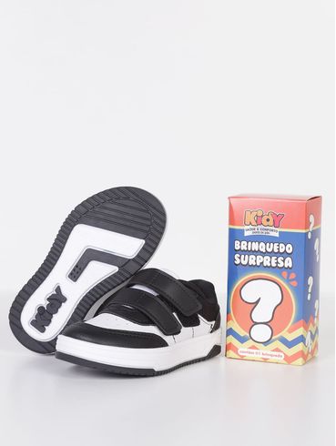 Tênis Brinquedo Surpresa Infantil Para Menina - PRETO/BRANCO