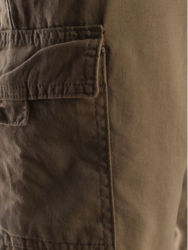 Bermuda Sarja Cargo Masculina CAQUI