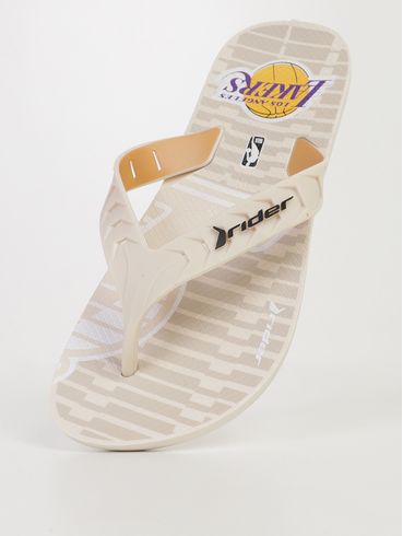 Chinelo Street Duo NBA Rider Masculino BEGE/AMARELO