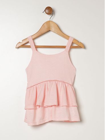 Conjunto Curto Malha Infantil Para Menina - ROSA