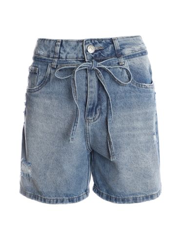 Short Jeans Ajustável Sawary Feminino AZUL
