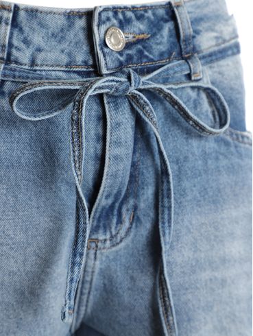 Short Jeans Ajustável Sawary Feminino AZUL