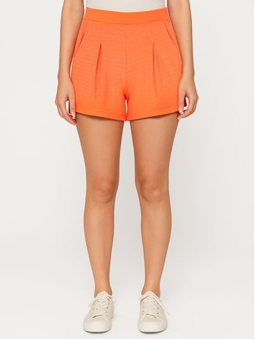 Short Malha Autentique Feminino Laranja