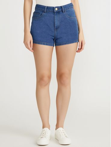 Short Jeans Feminino Azul