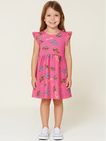 Vestido Patrulha Canina Infantil Para Menina - ROSA