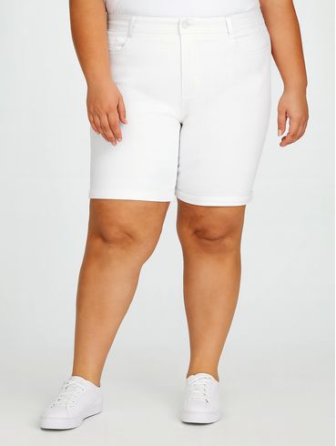 Bermuda Sarja Sawary Plus Size Feminina BRANCO