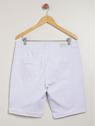 Bermuda Sarja Sawary Plus Size Feminina BRANCO