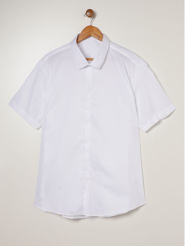 Camisa Manga Curta Plus Size Masculina BRANCO