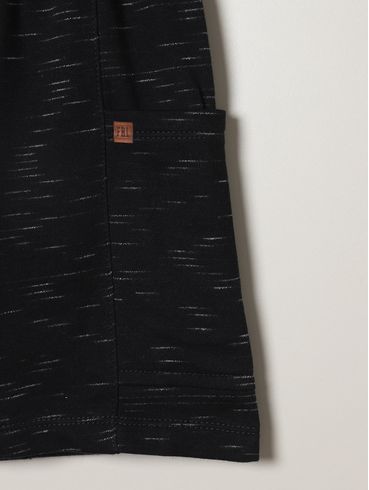 Bermuda Moletinho Infantil Para Menino - PRETO