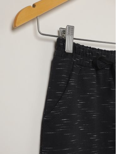 Bermuda Moletinho Juvenil Para Menino - PRETO