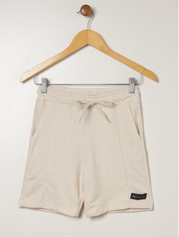 Bermuda Linho Juvenil Para Menino - OFF WHITE