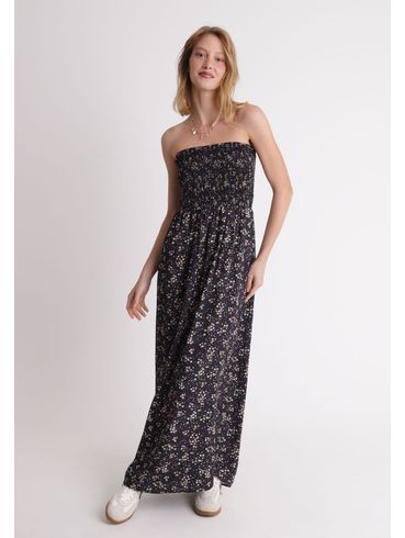 Vestido midi busto lastex