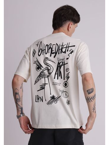 Camiseta oversized estampa street art