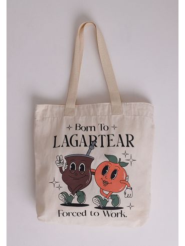 Tote bag estampada born to lagartear