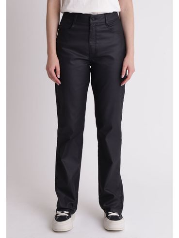 Calça de Sarja Reta Resinada