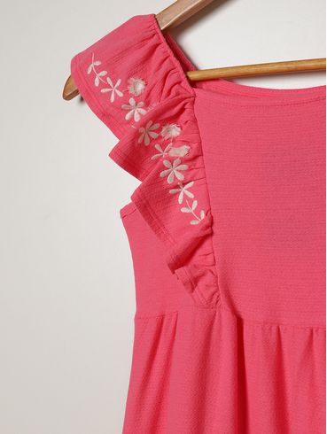 Vestido Midi Juvenil Para Menina - ROSA