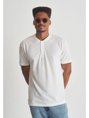 Camiseta malha piquet gola padre