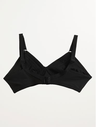 Sutiã Microfibra Ponto Crochê Plus Size Feminina PRETO