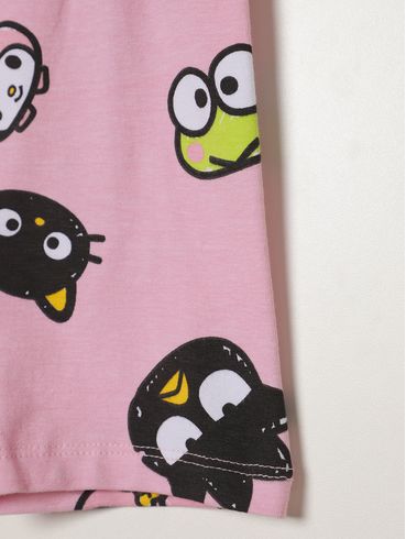 Bermuda Cotton Hello Kitty Infantil Para Menina- ROSA CLARO