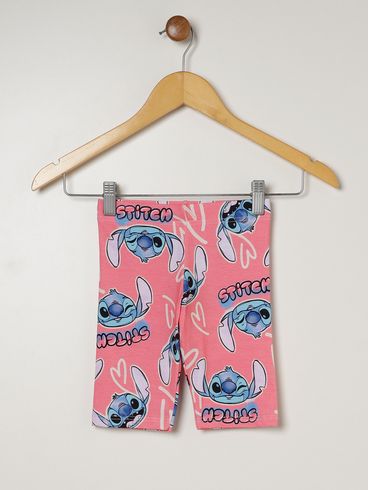 Bermuda Stitch Disney Juvenil Para Menina - ROSA