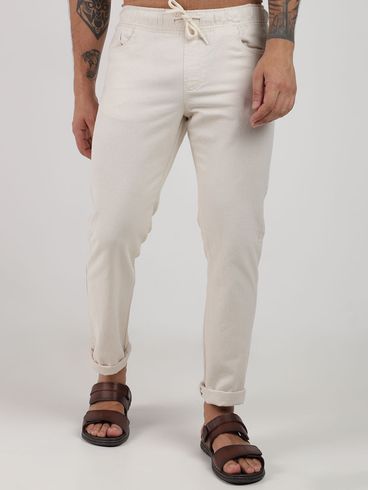 Calça Linho Eletrón Masculina NATURAL