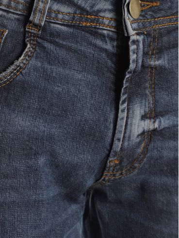 Bermuda Jeans Puídos Masculina AZUL