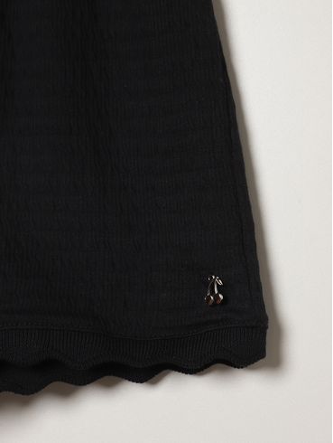 Short Texturizado Juvenil Para Menina - PRETO