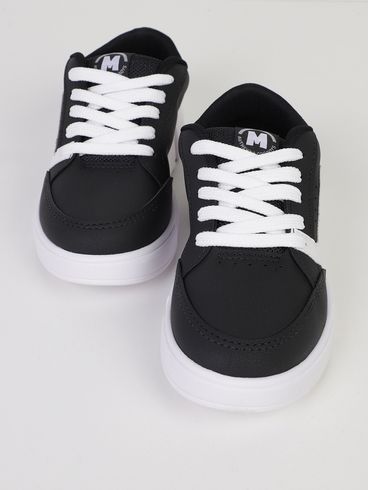 Tênis Casual Beira Rio Juvenil Para Menino - PRETO/BRANCO