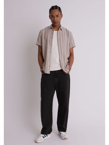 Camisa listrada texturizada