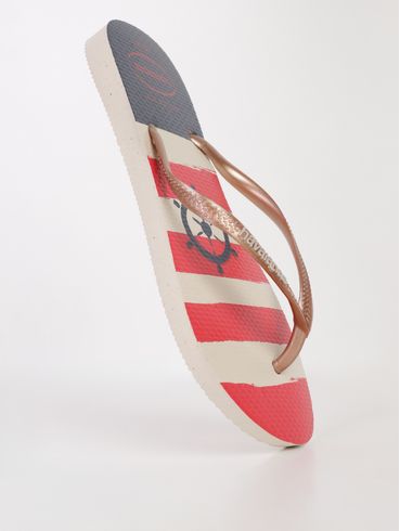 Chinelo Slim Nautical Havaianas Feminina BEGE/ROSE