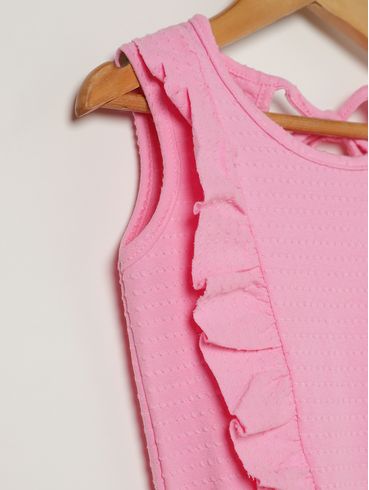 Macacão Malha Infantil Para Menina - ROSA