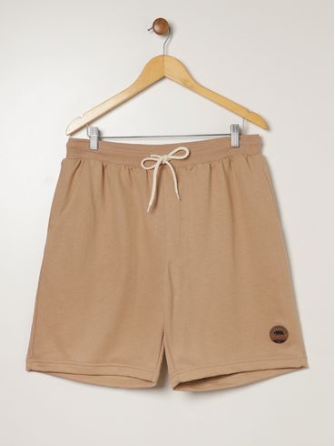 Bermuda Moletinho Plus Size Masculina BEGE