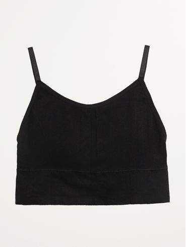 Top Sem Costura Com Bojo Feminino PRETO