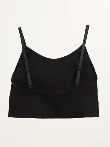 Top Sem Costura Com Bojo Feminino PRETO