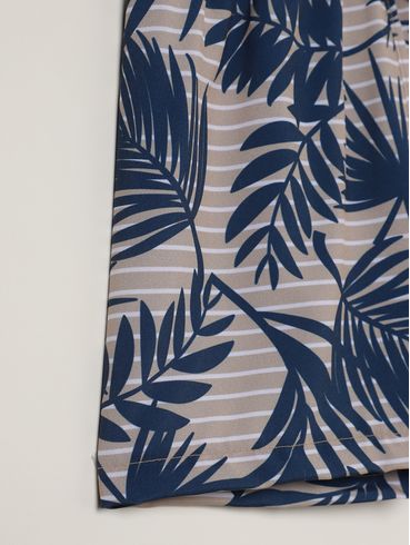 Bermuda Estampada Infantil Para Menino - CAQUI