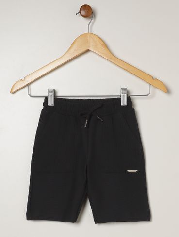 Bermuda Gorgurinho Infantil Para Menino - PRETO