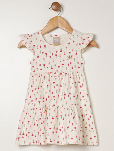 Vestido Cotton Infantil Para Bebê - OFF WHITE