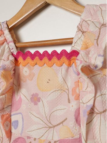 Macacão Malha Infantil Para Menina - ROSA