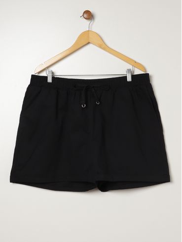 Short Sarja Plus Size Feminino PRETO